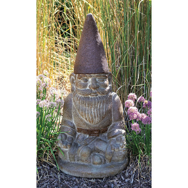 Gnome in Zen Pose Garden Statue Cement